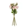 GloboStar® GloboStar® Artificial Garden DUSTY PINK ROSE BOUQUET 21084 Τεχνητό Διακοσμητικό Μπουκέτο Τριαντάφυλλα Ανοιχτό Ροζ Y44cm