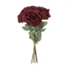GloboStar® GloboStar® Artificial Garden RED PEONY FLOWER BOUQUET 21086 Τεχνητό Διακοσμητικό Μπουκέτο Κόκκινο Παιώνιας Y43cm