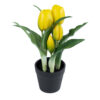 GloboStar® GloboStar® Artificial Garden YELLOW TULIP 21093 Διακοσμητικό Φυτό Κίτρινη Τουλίπα Υ23cm