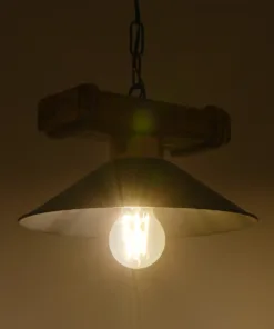 Alternative view of GLOBOSTAR® GLISTER PRO 201-0117 Vintage Κρεμαστό Φωτιστικό Οροφής με Ντουί 1 x E27 AC 220-240V IP20 - Μαύρο & Μπεζ - Μ25 x Π25 x Υ15cm