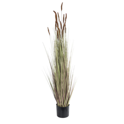 GloboStar® GloboStar® Artificial Garden BROWN LAGURUS 21101 Διακοσμητικό Φυτό Καφέ Λαγοουρά Υ140cm
