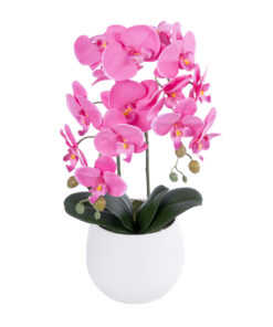 GloboStar® GloboStar® Artificial Garden PINK ORCHID 21116 Διακοσμητικό Φυτό Ροζ Ορχιδέα Υ45cm
