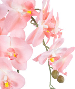 Alternative view of GloboStar® Artificial Garden SALMON ORCHID 21118 Διακοσμητικό Φυτό Ροζ-Πορτοκαλί Ορχιδέα Υ45cm