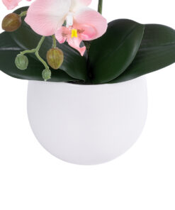 GloboStar® Artificial Garden SALMON ORCHID 21118 Διακοσμητικό Φυτό Ροζ-Πορτοκαλί Ορχιδέα Υ45cm 9 21118 4