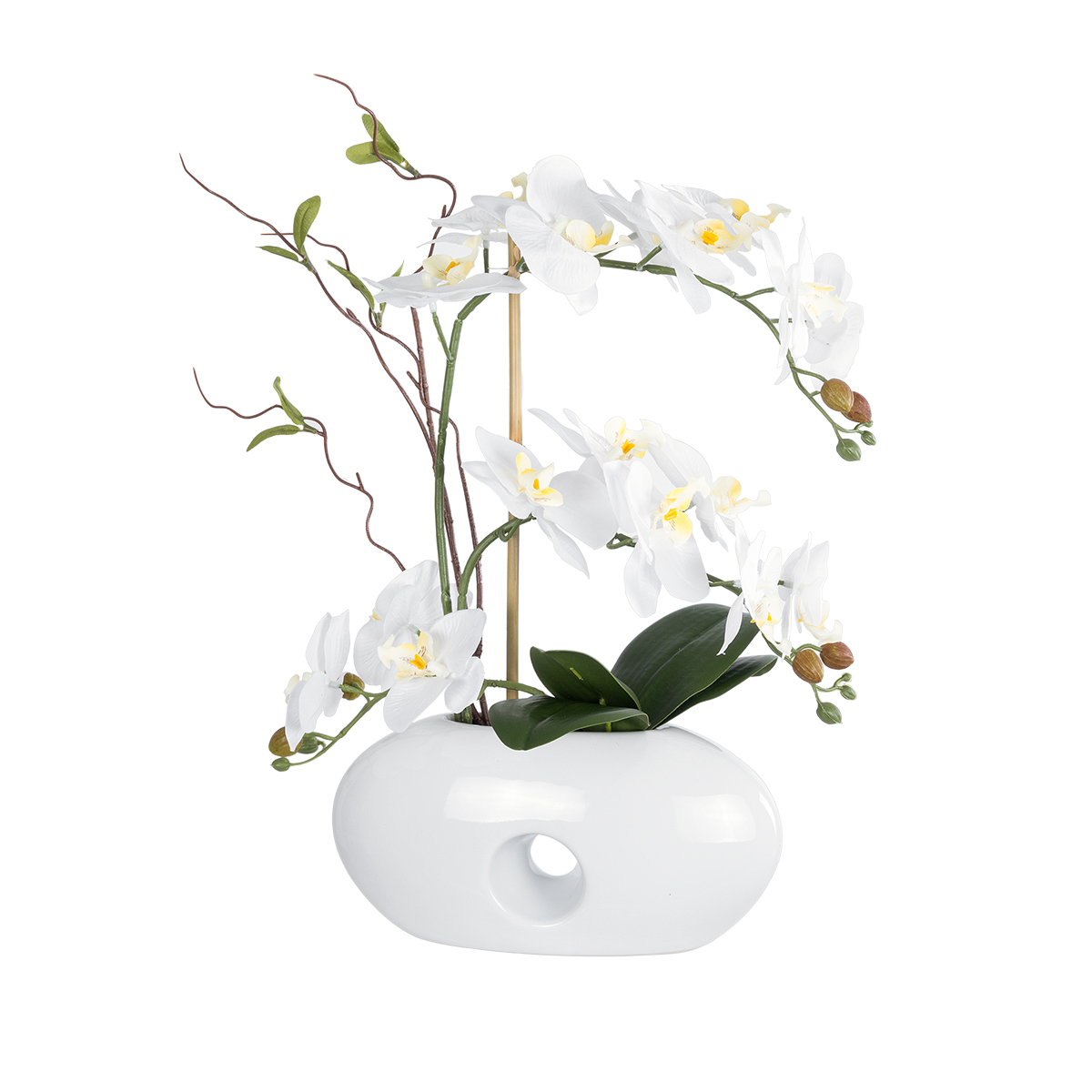 GloboStar® Artificial Garden WHITE ORCHID 21125 Διακοσμητικό Φυτό Λευκή Ορχιδέα Υ42cm 3 GloboStar® GloboStar® Artificial Garden WHITE ORCHID 21125 Διακοσμητικό Φυτό Λευκή Ορχιδέα Υ42cm