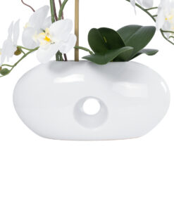Alternative view of GloboStar® Artificial Garden WHITE ORCHID 21125 Διακοσμητικό Φυτό Λευκή Ορχιδέα Υ42cm