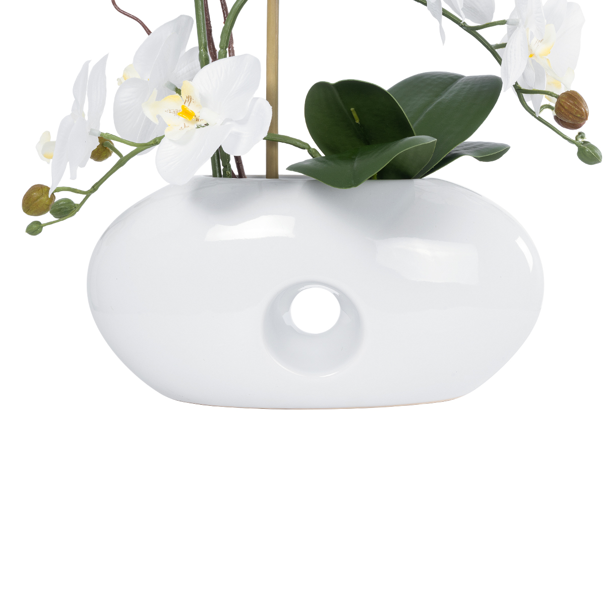 GloboStar® Artificial Garden WHITE ORCHID 21125 Διακοσμητικό Φυτό Λευκή Ορχιδέα Υ42cm 4 GloboStar® Artificial Garden WHITE ORCHID 21125 Διακοσμητικό Φυτό Λευκή Ορχιδέα Υ42cm - Image 2