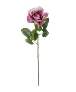 GloboStar® GloboStar® Artificial Garden  PINK ROSE BRANCH 21136 Τεχνητό Διακοσμητικό Κλαδί ΡοζΤριαντάφυλλο Y50cm