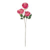 GloboStar® GloboStar® Artificial Garden HOT PINK ROSE BRANCH 21139 Τεχνητό Διακοσμητικό Κλαδί έντονο Ροζ Τριαντάφυλλο Y70cm