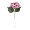 GloboStar® GloboStar® Artificial Garden PINK HYDRANGEA BRANCH 21140 Τεχνητό Διακοσμητικό Κλαδί έντονο Ροζ Ορτανσία Y47cm