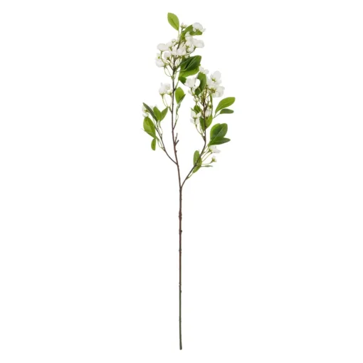 GloboStar® GloboStar® Artificial Garden WHITE JASMINE BRANCH 21145 Τεχνητό Διακοσμητικό Κλαδί Λευκό Γιασεμί Y80cm