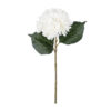 GloboStar® GloboStar® Artificial Garden WHITE HYDRANGEA BRANCH 21173 Τεχνητό Διακοσμητικό Κλαδί Ορτανσίας Λευκό  Y47cm