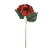 GloboStar® GloboStar® Artificial Garden RED HYDRANGEA BRANCH 21174 Τεχνητό Διακοσμητικό Κλαδί Ορτανσίας Κόκκινο  Y47cm