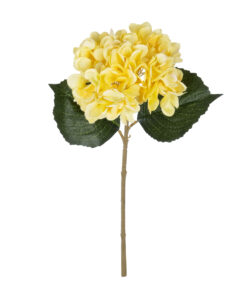 GloboStar® GloboStar® Artificial Garden YELLOW HYDRANGEA BRANCH 21176 Τεχνητό Διακοσμητικό Κλαδί Ορτανσίας Κίτρινης  Y47cm