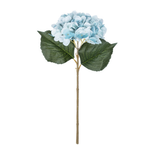 GloboStar® GloboStar® Artificial Garden SKY BLUE HYDRANGEA BRANCH 21177 Τεχνητό Διακοσμητικό Κλαδί Ορτανσίας Γαλάζιο  Y47cm
