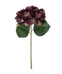 GloboStar® GloboStar® Artificial Garden DARK RED HYDRANGEA BRANCH 21180 Τεχνητό Διακοσμητικό Κλαδί Ορτανσίας Βαθύ Κόκκινο  Y47cm