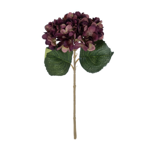 GloboStar® GloboStar® Artificial Garden DARK RED HYDRANGEA BRANCH 21180 Τεχνητό Διακοσμητικό Κλαδί Ορτανσίας Βαθύ Κόκκινο  Y47cm