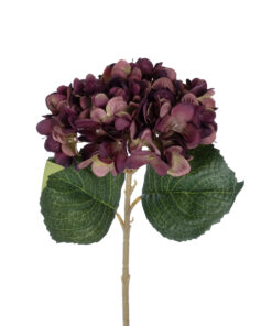 Alternative view of GloboStar® Artificial Garden DARK RED HYDRANGEA BRANCH 21180 Τεχνητό Διακοσμητικό Κλαδί Ορτανσίας Βαθύ Κόκκινο  Y47cm