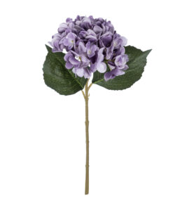 GloboStar® GloboStar® Artificial Garden PURPLE HYDRANGEA BRANCH 21181 Τεχνητό Διακοσμητικό Κλαδί Ορτανσίας Βαθύ Μωβ  Y47cm