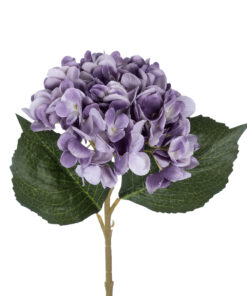 Alternative view of GloboStar® Artificial Garden PURPLE HYDRANGEA BRANCH 21181 Τεχνητό Διακοσμητικό Κλαδί Ορτανσίας Βαθύ Μωβ  Y47cm