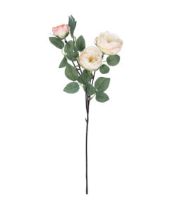 GloboStar® GloboStar® Artificial Garden CHAMPAGNE CLIMBING ROSE BRANCH 21183 Τεχνητό Διακοσμητικό Κλαδί Τριαντάφυλλο Σαμπανιζέ Y70cm