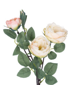 Alternative view of GloboStar® Artificial Garden CHAMPAGNE CLIMBING ROSE BRANCH 21183 Τεχνητό Διακοσμητικό Κλαδί Τριαντάφυλλο Σαμπανιζέ Y70cm