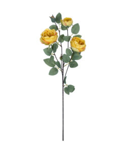 GloboStar® GloboStar® Artificial Garden YELLOW CLIMBING ROSE BRANCH 21186 Τεχνητό Διακοσμητικό Κλαδί Τριαντάφυλλο Κίτρινο Y70cm