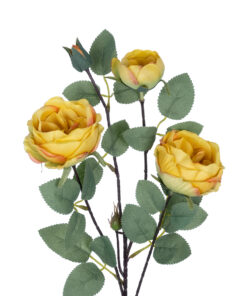 Alternative view of GloboStar® Artificial Garden YELLOW CLIMBING ROSE BRANCH 21186 Τεχνητό Διακοσμητικό Κλαδί Τριαντάφυλλο Κίτρινο Y70cm