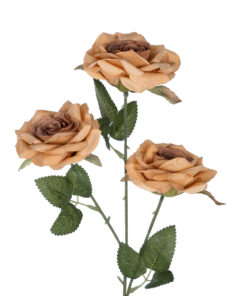 Alternative view of GloboStar® Artificial Garden PEACH  CLIMBING ROSE BRANCH 21189 Τεχνητό Διακοσμητικό Κλαδί Τριαντάφυλλο Ροδακινί Y66cm