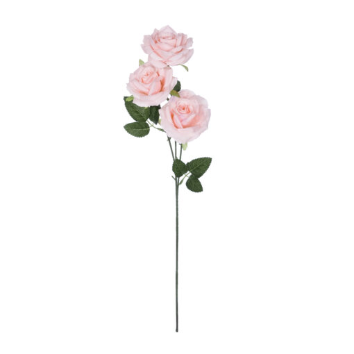 GloboStar® GloboStar® Artificial Garden LIGHT PINK  CLIMBING ROSE BRANCH 21193 Τεχνητό Διακοσμητικό Κλαδί Τριαντάφυλλο Ανοιχτό Ροζ Y66cm