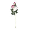 GloboStar® GloboStar® Artificial Garden PINK DAMASK CLIMBING ROSE BRANCH 21199 Τεχνητό Διακοσμητικό Κλαδί Τριαντάφυλλο Σαμπανιζέ Y55cm