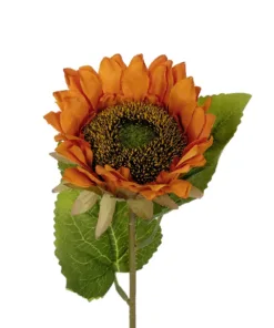 Alternative view of GloboStar® Artificial Garden ORANGE SUNFLOWER BRANCH 21213 Τεχνητό Διακοσμητικό Κλαδί Ηλιοτρόπιο Πορτοκαλί Y50cm