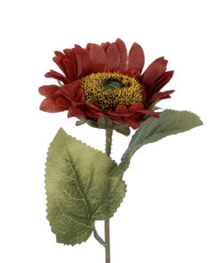 Alternative view of GloboStar® Artificial Garden RED SUNFLOWER  BRANCH 21214 Τεχνητό Διακοσμητικό Κλαδί Ηλιοτρόπιο Κόκκινο Y50cm