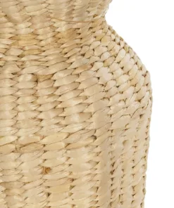 GloboStar® Artificial Garden HAVANA 21222 Διακοσμητικό Πλεκτό Καλάθι - Κασπώ Γλάστρα - Flower Pot Μπεζ Μ16 x Π16 x Υ25cm 10 21222 5