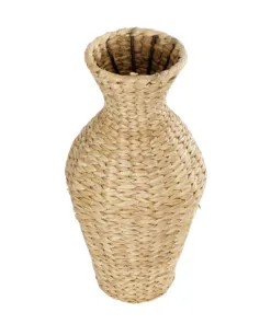 Alternative view of GloboStar® Artificial Garden HAVANA 21223 Διακοσμητικό Πλεκτό Καλάθι Κασπώ Γλάστρα Μπεζ Π22 x M22 x Υ42cm