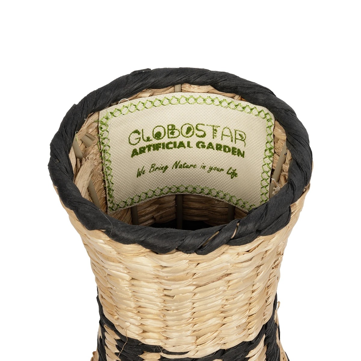 GloboStar® Artificial Garden MONTMARTRE 21227 Διακοσμητικό Πλεκτό Καλάθι - Κασπώ Γλάστρα - Flower Pot Μπεζ με Μαύρο Π20 x M20 x Υ42cm 6 GloboStar® Artificial Garden MONTMARTRE 21227 Διακοσμητικό Πλεκτό Καλάθι - Κασπώ Γλάστρα - Flower Pot Μπεζ με Μαύρο Π20 x M20 x Υ42cm - Image 5