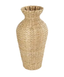 GloboStar® GloboStar® Artificial Garden HAVANA 21229 Διακοσμητικό Πλεκτό Καλάθι - Κασπώ Γλάστρα - Flower Pot Μπεζ Π29 x M29 x Υ57cm