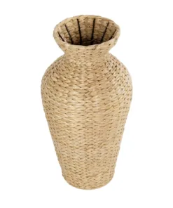 Alternative view of GloboStar® Artificial Garden HAVANA 21229 Διακοσμητικό Πλεκτό Καλάθι - Κασπώ Γλάστρα - Flower Pot Μπεζ Π29 x M29 x Υ57cm