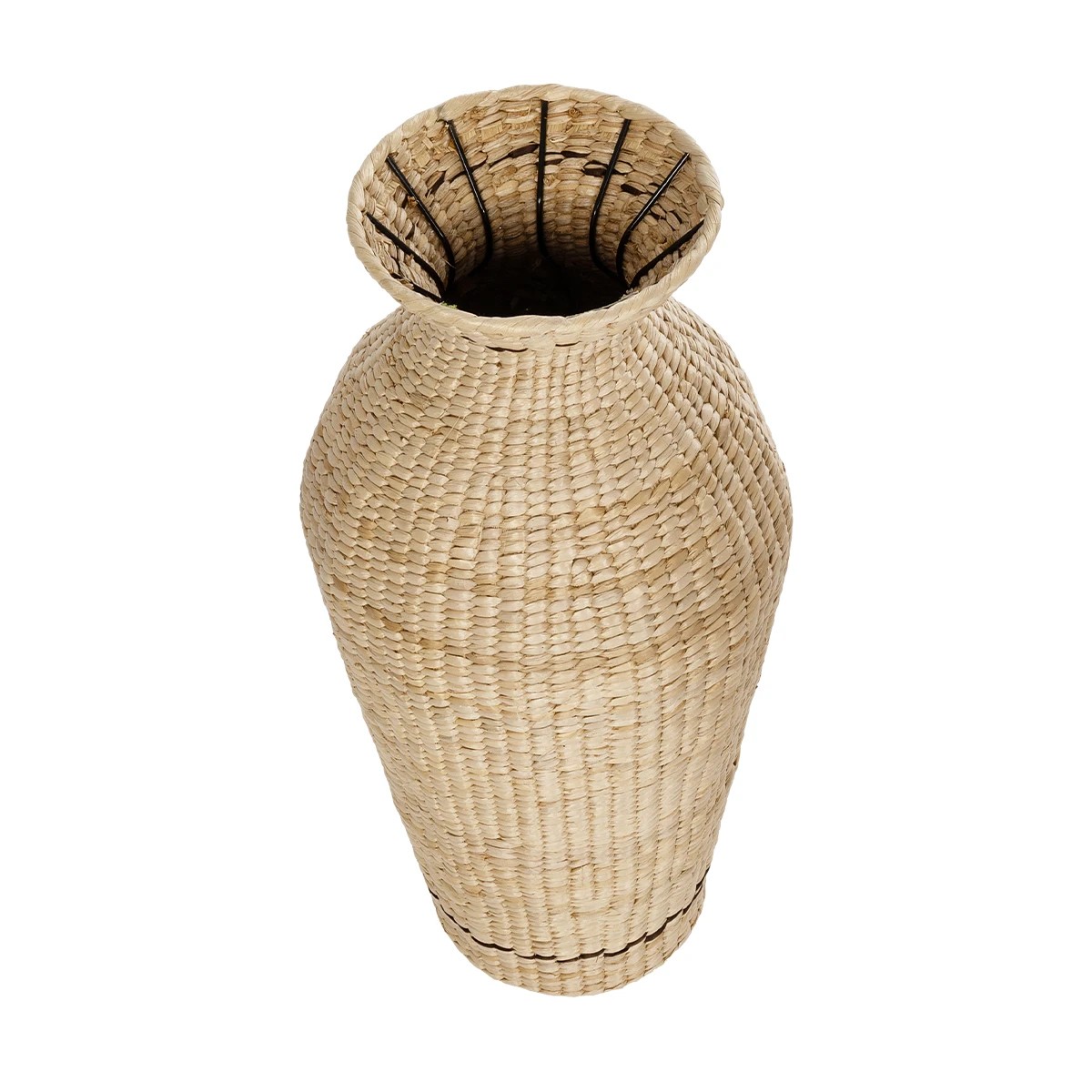 GloboStar® Artificial Garden MONTPELLIER 21237 Διακοσμητικό Πλεκτό Καλάθι - Κασπώ Γλάστρα - Flower Pot Μπεζ με Καφέ Π28 x M28 x Υ60cm 3 GloboStar® Artificial Garden MONTPELLIER 21237 Διακοσμητικό Πλεκτό Καλάθι - Κασπώ Γλάστρα - Flower Pot Μπεζ με Καφέ Π28 x M28 x Υ60cm - Image 2