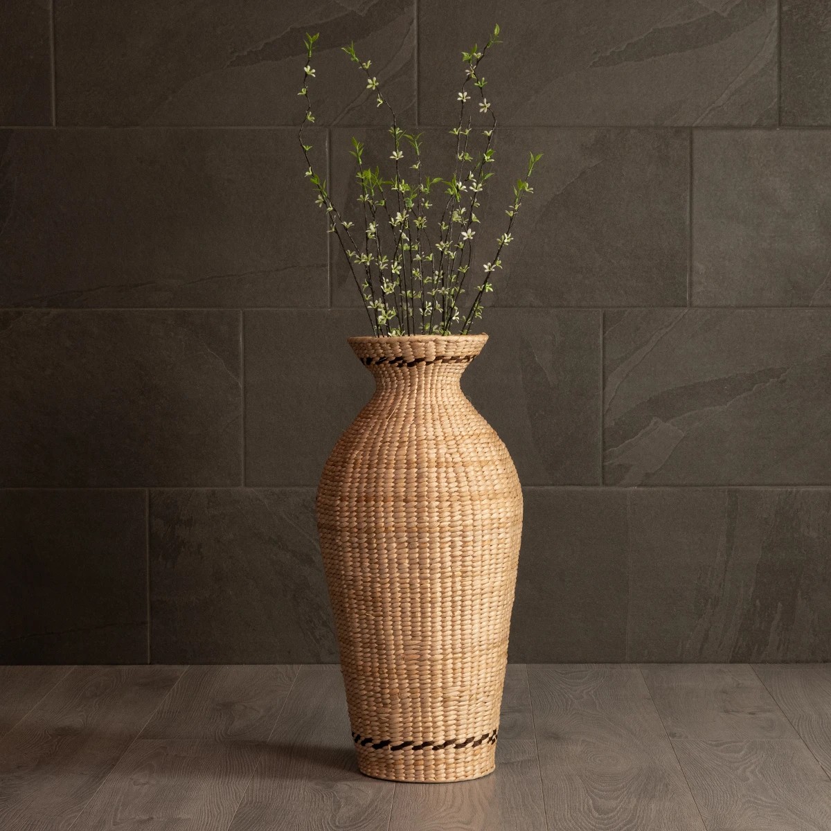 GloboStar® Artificial Garden MONTPELLIER 21237 Διακοσμητικό Πλεκτό Καλάθι - Κασπώ Γλάστρα - Flower Pot Μπεζ με Καφέ Π28 x M28 x Υ60cm 7 GloboStar® Artificial Garden MONTPELLIER 21237 Διακοσμητικό Πλεκτό Καλάθι - Κασπώ Γλάστρα - Flower Pot Μπεζ με Καφέ Π28 x M28 x Υ60cm - Image 6