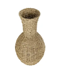 Alternative view of GloboStar® Artificial Garden MAUI 21242 Διακοσμητικό Πλεκτό Καλάθι - Κασπώ Γλάστρα - Flower Pot Μπεζ Π22 x M22 x Υ40cm