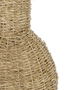 GloboStar® Artificial Garden MAUI 21242 Διακοσμητικό Πλεκτό Καλάθι - Κασπώ Γλάστρα - Flower Pot Μπεζ Π22 x M22 x Υ40cm 10 21242 5