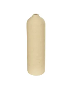 GloboStar® GloboStar® Artificial Garden VALENCIA 21246 Διακοσμητικό Κεραμικό Βάζo Μπεζ Π10 x Μ10 x Υ33 cm