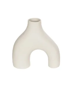 GloboStar® GloboStar® Artificial Garden TOLEDO 21250 Διακοσμητικό Κεραμικό Βάζo Μπεζ Π23 x Μ10 x Υ24 cm