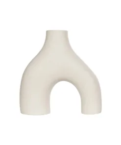 GloboStar® Artificial Garden TOLEDO 21250 Διακοσμητικό Κεραμικό Βάζo Μπεζ Π23 x Μ10 x Υ24 cm 9 21250 4