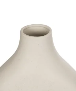 GloboStar® Artificial Garden TOLEDO 21250 Διακοσμητικό Κεραμικό Βάζo Μπεζ Π23 x Μ10 x Υ24 cm 10 21250 5