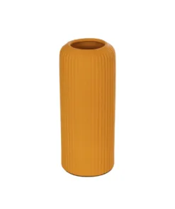 GloboStar® GloboStar® Artificial Garden CANGUU 21255 Διακοσμητικό Κεραμικό Βάζo Πορτοκαλί Π11 x Μ11 x Υ26 cm