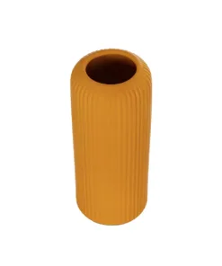 Alternative view of GloboStar® Artificial Garden CANGUU 21255 Διακοσμητικό Κεραμικό Βάζo Πορτοκαλί Π11 x Μ11 x Υ26 cm