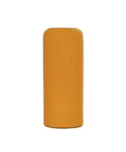 GloboStar® Artificial Garden CANGUU 21255 Διακοσμητικό Κεραμικό Βάζo Πορτοκαλί Π11 x Μ11 x Υ26 cm 9 21255 4