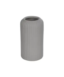 GloboStar® GloboStar® Artificial Garden LOVINA 21257 Διακοσμητικό Κεραμικό Βάζo Γκρι Π9 x Μ9 x Υ16 cm